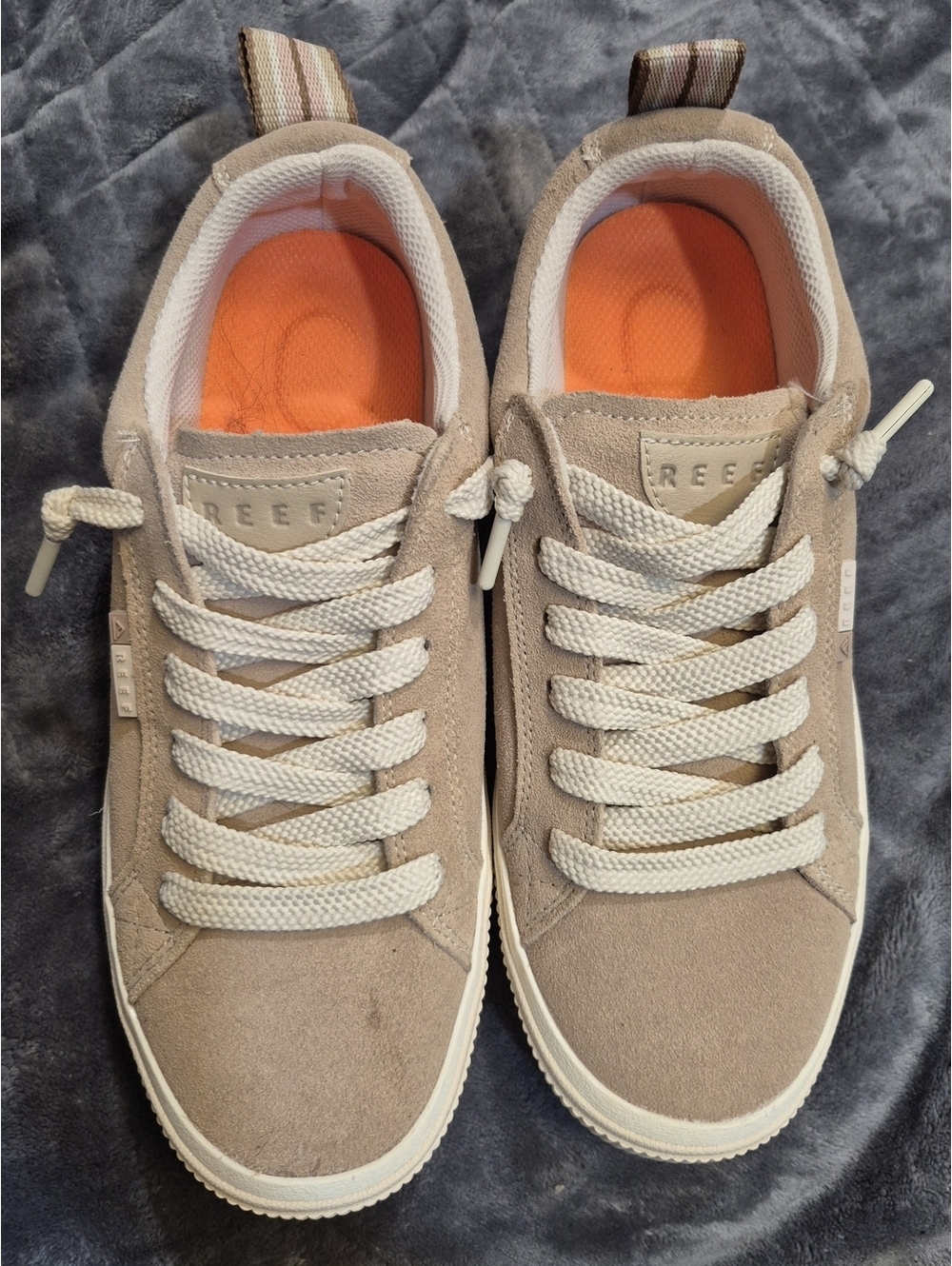 Reef Lay Day Dawn Sneakers - White with Orange Accent